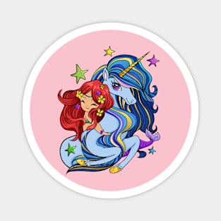 Unicorn with Mermaid Magnet